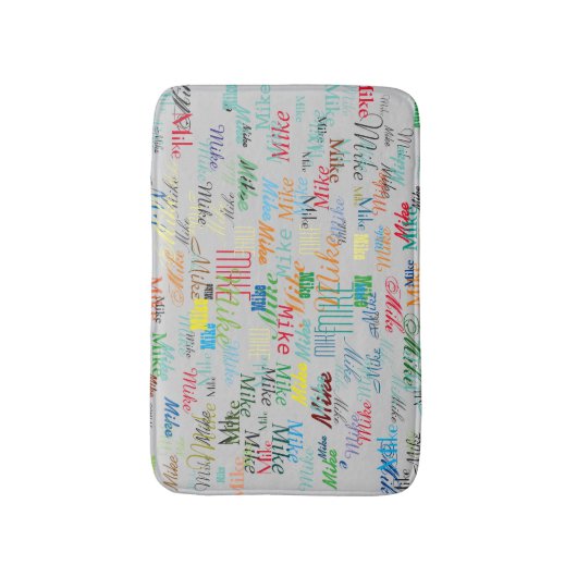 individuelle Name bunt Badematte (Vorderseite Vertikal)