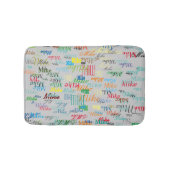 individuelle Name bunt Badematte (Vorderseite)