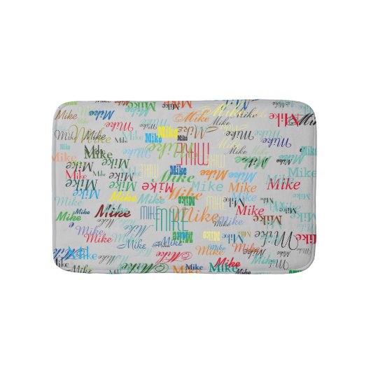 individuelle Name bunt Badematte (Vorderseite)