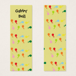 Individuelle Name bunt Ballons Lesezeichen