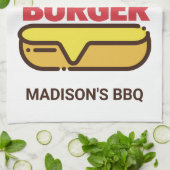 Individuelle Name Burger Lover Küchentuch (Gefaltet)
