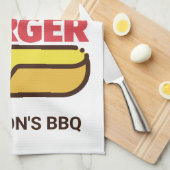 Individuelle Name Burger Lover Küchentuch (Viertel Falte)