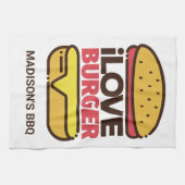 Individuelle Name Burger Lover Küchentuch (Horizontal)