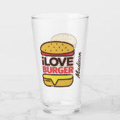 Individuelle Name Burger Lover Pint Glas (Rückseite)