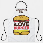 Individuelle Name Burger Lover Schürze (Vorderseite)