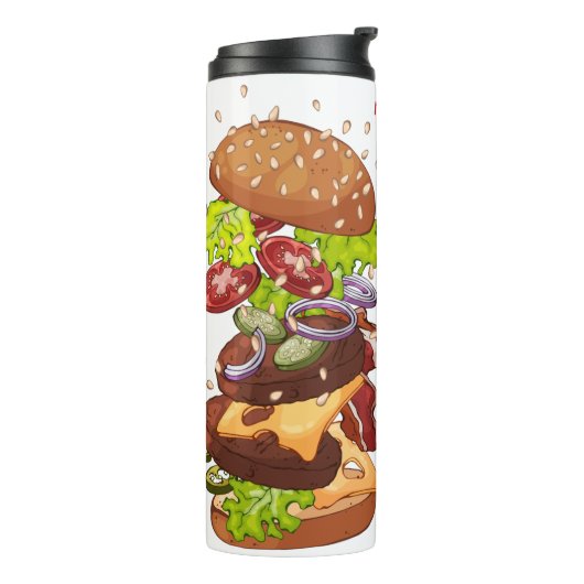 Individuelle Name Burger tumbler Thermosbecher (Nach links gedreht)