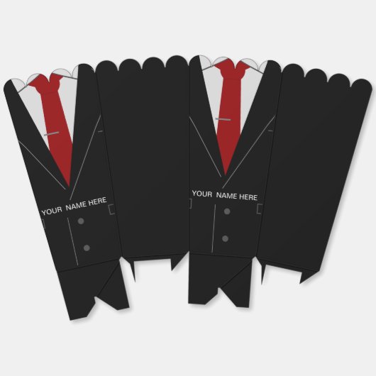 Individuelle Name Business Anzug Krawatte Funny Po Geschenkschachtel (Ungeklappt)