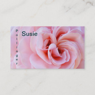 Individuelle Name Business Cards Rosa Blume Visitenkarte