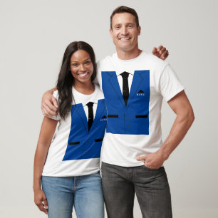 Individuelle Name Business T - Shirt Fun Blue Anzu