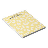 Individuelle Name Butter Gelber Leopard Druck Notizblock (angewinkelt)