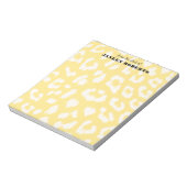 Individuelle Name Butter Gelber Leopard Druck Notizblock (Rotiert)
