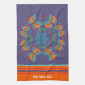 Individuelle Name Butterfly mit Soul Zitat gut Geschirrtuch (Vertikal)