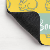 Individuelle Name-Buttergelb Mousepad (Ecke)