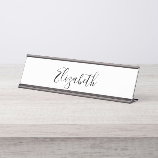 Individuelle Name Calligrafie Schreibtischnamensplakette (Vorderseite )