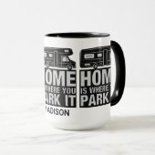 Individuelle Name Camper Van Tasse (VorderseiteRechts)