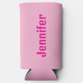 Individuelle Name Can Cooler - Pink & Magenta Selters Dosenkühler (Vorderseite)