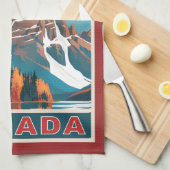 Individuelle Name Canada Travel Poster Geschirrtuch (Viertel Falte)