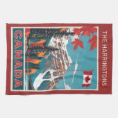 Individuelle Name Canada Travel Poster Geschirrtuch (Horizontal)