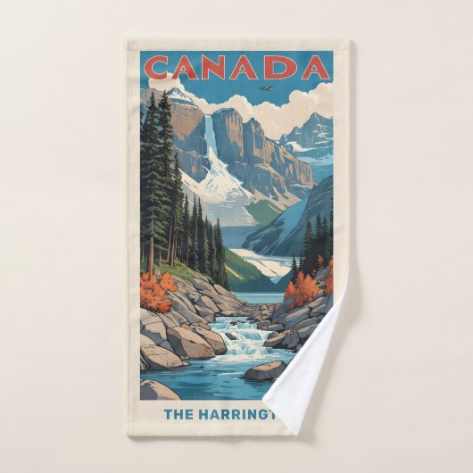 Individuelle Name Canada Travel Poster Handtuch (Handtuch)