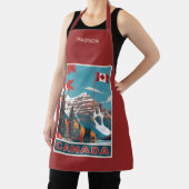 Individuelle Name Canada Travel Poster Schürze (InSitu)