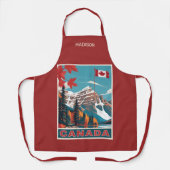 Individuelle Name Canada Travel Poster Schürze (Vorderseite)