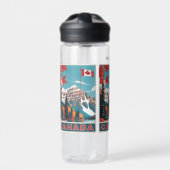 Individuelle Name Canada Travel Poster Trinkflasche (Vorderseite)