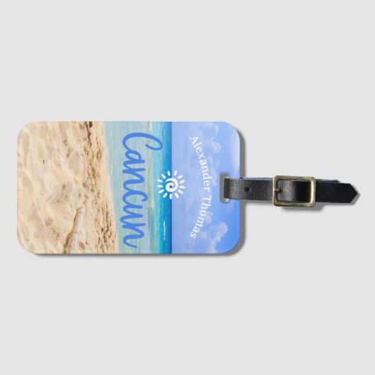 Individuelle Name Cancun Gepäckmarke Gepäckanhänger (Vorderseite (Horizontal))