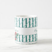Individuelle Name | Candy Cane & Green Strips Weih Kaffeetasse (Mittel)