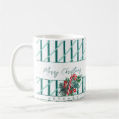 Individuelle Name | Candy Cane & Green Strips Weih Kaffeetasse (Links)