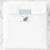 Individuelle Name | Candy Cane & Greenerity Weihna Quadratischer Aufkleber (Tasche)