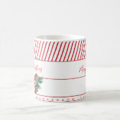 Individuelle Name | Candy Cane & Red Strips Weihna Kaffeetasse (Mittel)