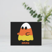 individuelle Name | CANDY CORN GHOST Halloween ora Postkarte (Stehend Vorderseite)