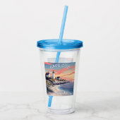 Individuelle Name Cape Cod Massachusetts Acryltrinkbecher (Rückseite)