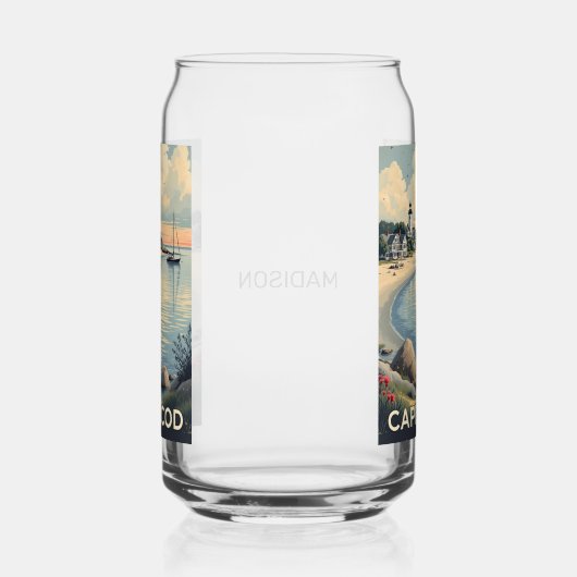 Individuelle Name Cape Cod Massachusetts Dosenglas (Rechts)