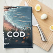 Individuelle Name Cape Cod Massachusetts Geschirrtuch (Viertel Falte)