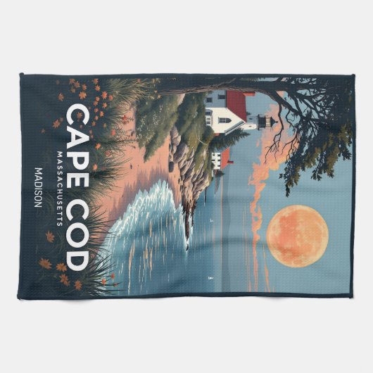 Individuelle Name Cape Cod Massachusetts Geschirrtuch (Horizontal)