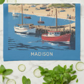 Individuelle Name Cape Cod Massachusetts Geschirrtuch (Gefaltet)