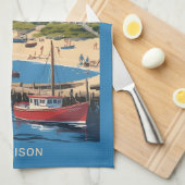 Individuelle Name Cape Cod Massachusetts Geschirrtuch (Viertel Falte)