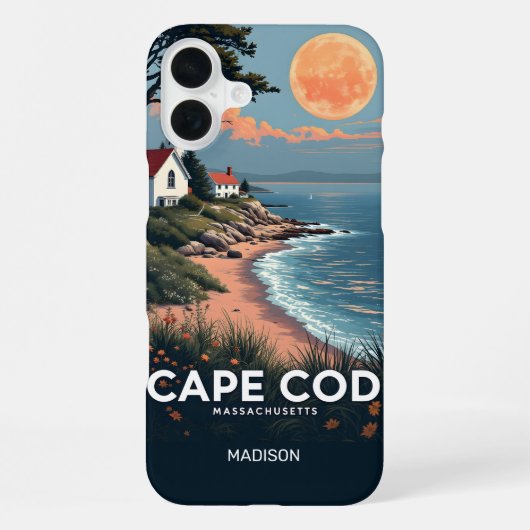 Individuelle Name Cape Cod Massachusetts iPhone Hülle (Rückseite)