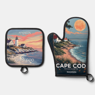 Individuelle Name Cape Cod Massachusetts Ofenhandschuh & Topflappen-Set