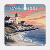 Individuelle Name Cape Cod Massachusetts Ornament Aus Metall (Rückseite)