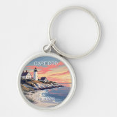 Individuelle Name Cape Cod Massachusetts Schlüsselanhänger (Vorne)