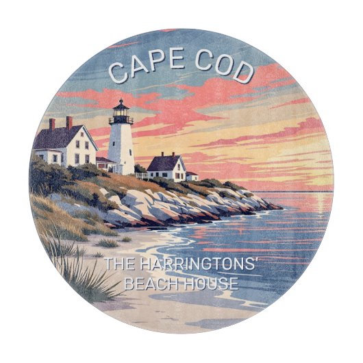 Individuelle Name Cape Cod Massachusetts Schneidebrett (Vorderseite)