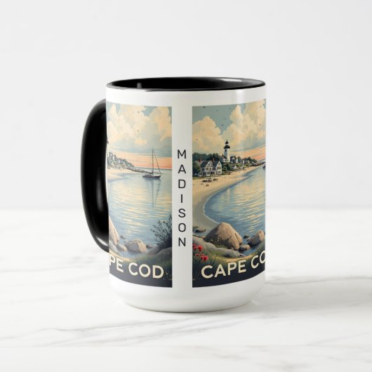 Individuelle Name Cape Cod Massachusetts Tasse (Vorderseite Links)