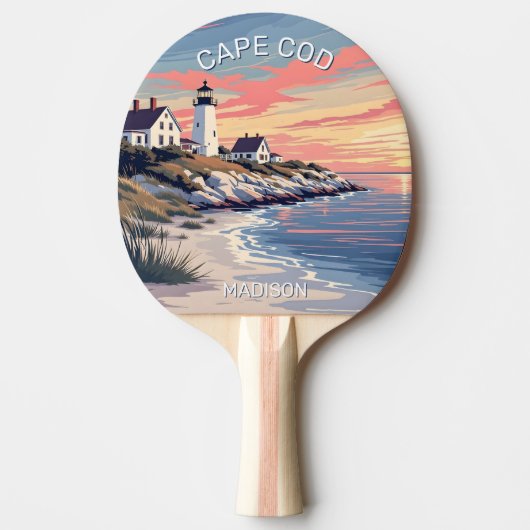 Individuelle Name Cape Cod Massachusetts Tischtennis Schläger (Vorderseite)