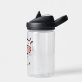 Individuelle Name Cartoon Kuh Trinkflasche (Links)