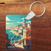 Individuelle Name Cascais Portugal Schlüsselanhänger (Rückseite)