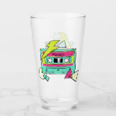 Individuelle Name Casette Tape Pint-Klasse Glas (Vorderseite)