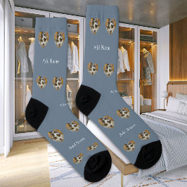 Individuelle Name Cat Dog Foto Modernes Personalis Socken