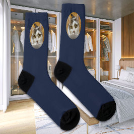 Individuelle Name Cat Dog Foto Modernes Personalis Socken